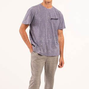 Camiseta de Moda con Lavado Ácido para Hombre, Textura Lavada Premium, Algodón Suave y Transpirable, Atuendo Casual Elegante - Product Image 6