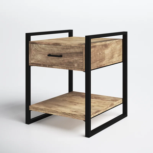 Mesa de Noche Plegable de Madera Maciza Resistente, Elegante y Moderna, con Cajón, para Dormitorio, Hospital y Entrada - Product Image 4