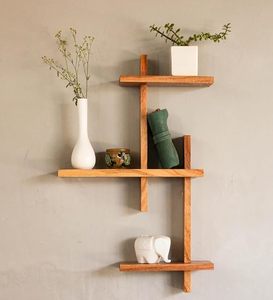 Estante Flotante de Pared de Madera con Múltiples Compartimentos para Decoración del Hogar y Almacenamiento - Product Image 6