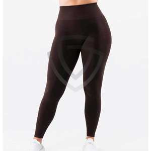Plain Blank Style OEM Design Wholesale Price Women Legging Factory Made Solid Color High Quality Elastic Waist Yoga Leggings - Product Image 5