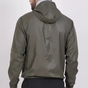 OEM Custom Men’s Lightweight Hooded Windbreaker <b>Jacket</b> Waterproof Breathable Zip-Up Outdoor Sports Coat MADE BY HS 2027 - Product Image 2