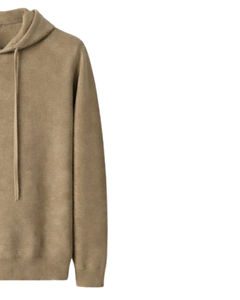 Sweat-shirt à capuche décontracté pour homme, personnalisé par le fabricant, en mélange de coton et polaire, beige, à manches longues, avec cordon de serrage réglable - Product Image 2