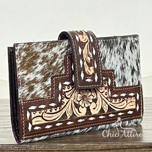 Cartera Larga Bifold de Cuero Genuino de Lujo Hecha a Mano 2026, de Piel de Vacuno con Pelo, Multiusos, Portátil, de Gran Capacidad, Tipo Clutch - Product Image 1