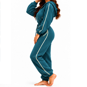 Combinaison en polaire pour femmes EAZWEARS, style color block, mode féminine, fabrication OEM, vente en gros, fabricant, fournisseur, directement de l'usine - Product Image 3