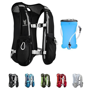 Gilet d'hydratation cycliste VTT Route Léger Respirant 100% Polyester Tricoté avec Réservoir d'Eau et Gourde Souple Sac à Dos Homme Femme - Product Image 3