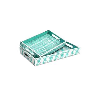 Sustainable Wooden Printed Serving Storage Tray For <b>Breakfast</b> Coffee Food Tray Wood Platter & Vanity Tray For Tableware Kitchen - Product Image 1