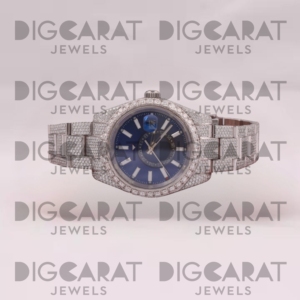 Reloj de Cuarzo para Hombre con Diamante Moissanite de Primera Calidad, Diseño de Lujo para Bodas y Fiestas, en Venta - Product Image 2