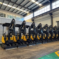 Mini-excavatrice compacte industrielle d'occasion KAISAN 1,8 tonne (18 tonnes) certifiée CE/EPA, fabriquée en Corée, avec garantie d'un an