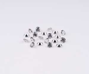 OM GEMS Diamante Natural Suelto de 2.40 MM, Color Sal y Pimienta, Corte Brillante, Claridad I3, Color Fantasía Claro, Certificado para Joyería - Product Image 2