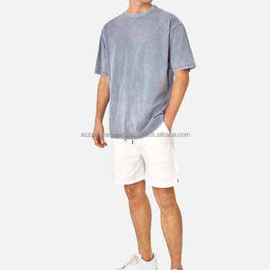 Acid Washed Cotton Streetwear Graphic T-Shirt Men Regular Fit Breathable Quick Dry Jersey Fabric - Product Image 3