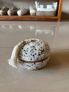 Meilleures ventes indonésiennes, paniers ronds en bambou faits à la main avec un symbole de double bonheur, emblème rouge, cadeau artisanal, décoration - Product Image 5