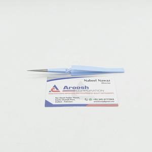 Pince à épiler bleu bébé d'isolation de type X de haute qualité pince à épiler d'extension de cils en acier inoxydable avec pointe pointue pour la vente en gros - Product Image 4