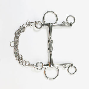 Mors de cheval Pelham à double renfort avec chaîne de bridage pour un contrôle avancé, mors de cheval Weymouth en acier inoxydable OEM à vendre - Product Image 4