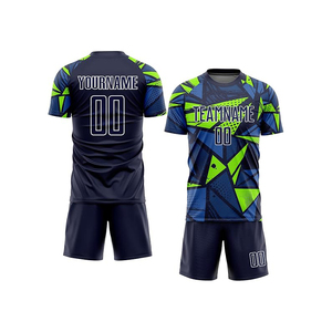 Custom Sublimated <b>Soccer</b> Jersey Shorts Set Team Name Printed 100% Polyester Quick Dry Anti-Bacterial Breathable V-neck Unisex - Product Image 5