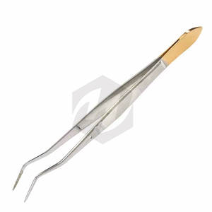 Pinzas Meriam de 16 cm con Punta Angulada Dentada, Color Dorado, para Algodón Dental, Instrumento de Acero Inoxidable de Primera Calidad - Product Image 4