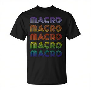 เสื้อยืดสไตล์วินเทจสีดำ แบรนด์ Macro Tee สำหรับผู้ชาย แขนสั้น คอกลม พิมพ์ลายสกรีน เหมาะสำหรับใส่ลำลองหรือเป็นของแจก - Product Image 2