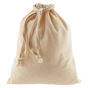 Best Selling Wholesale Cheap Extra Large Cotton Canvas Promotional Drawstring Muslin Laundry Bag