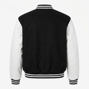 Custom Wool Varsity Bomber <b>Jacket</b> Men's <b>Winter</b> Letterman <b>Jacket</b> Fleece Lined Cotton Canvas Baseball <b>Jacket</b> OEM ODM Logo - Product Image 3