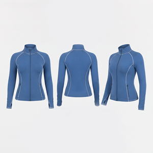 Wholesale Women <b>Yoga</b> <b>Jacket</b> Eco-Friendly Gym Wear Compression <b>Jacket</b> Ladies Slim Fit Running Zipper Top Women Full Zip Slim Top - Product Image 6