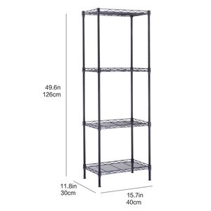 4-Tier Metal Storage <b>Rack</b> <b>Wire</b> Shelving Unit - Product Image 2
