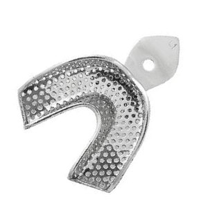 Premium Quality Dental Impression Tray with Edge L1 Perforated Lower Size XL Stainless Steel Reusable Autoclavable Orthodontic - Product Image 6