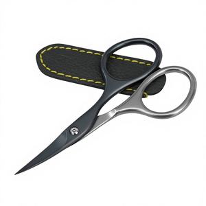 Ciseaux de manucure en acier inoxydable de 3.5mm d'épaisseur Ciseaux à ongles incurvés Ciseaux à cuticules noirs Concept de beauté International Respectueux de l'environnement - Product Image 1