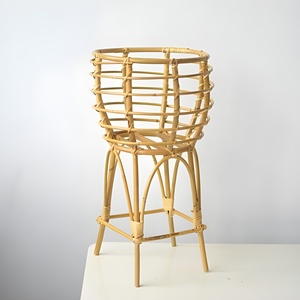 Decorative rattan plant <b>flower</b> pot <b>basket</b> stand cheapest price natural handcraft planter stands - Product Image 6