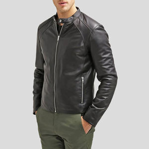 Veste en cuir de vachette de qualité supérieure, confortable, respirante, pour l'hiver, tendance, col montant, nouvelle arrivée - Product Image 1