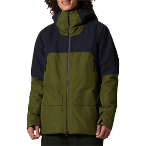 Veste imperméable à capuche pour femme, style utilitaire, coupe classique, manches longues, polyester, vêtements d'extérieur d'hiver, color block - Product Image 1
