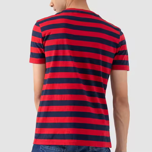 เสื้อยืดผู้ชายขายส่งใหม่ ผ้าคอตตอน 100% เนื้อผ้าวอร์สเตด ป้องกันการเป็นขุย แฟชั่นลำลอง พิมพ์ลาย รับผลิตแบบ OEM บริการสั่งทำพิเศษ คุณภาพดีที่สุด - Product Image 5