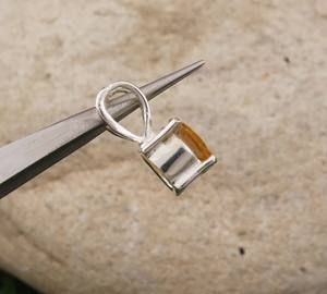 Colgante de Citrino Natural Chapado en Platino Vintage al por Mayor, Plata de Ley 925, Amuleto de Corazón con Gema Rosa, Joyería a Precio Mayorista - Product Image 5