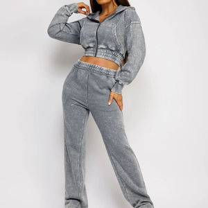 Blaze Mark Industries - Chándal para Mujer con Lavado Ácido, OEM/ODM, Personalizado, Alta Calidad, Precio de Fábrica, Duradero, Suave, Transpirable, Informal - Product Image 4