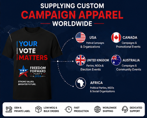 Achetez des t-shirts promotionnels personnalisés avec logo imprimé pour les élections, faible quantité minimale de commande, prix spécial, impression en sérigraphie en gros - Product Image 3