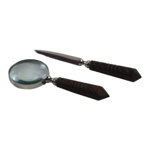 Loupe avec coupe-papier et manche en bois pour la maison, le bureau, la lecture de livres, la lecture de cartes, les guides nautiques et les objets de collection - Product Image 2