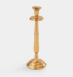 <b>Brass</b> <b>Candlestick</b> Holder Gold Metal Pillar Stand Handmade Durable Home Decoration - Product Image 1