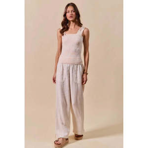 เสื้อกล้ามไร้ตะเข็บลายดอกไม้สองสีสำหรับผู้หญิง ยี่ห้อเวโลโร ไซส์ S - Product Image 1