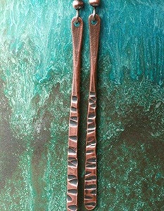 Pendientes colgantes de aleación de cobre vintage, estilo barra larga chapada en antiguo, joyería unisex - Product Image 1