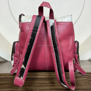 Diseño especial al por mayor fabricante de piel de vaca mecanizada a mano mamá bolsa de pañales mochila de cuero de primera calidad personalizada para las mujeres - Product Image 5