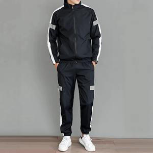 Nuevo Conjunto Deportivo de Primavera/Otoño para Hombre, Estilo Japonés, Sudadera con Capucha y Cierre de Botones, con Tiras Reflectantes, para Estudiantes - Product Image 1