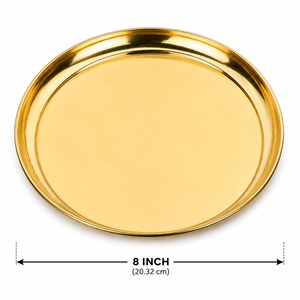 Bandeja Artesanal de Latón Ecológica de Lujo para Servir, Decorar, Exhibir Té, Café, Bocadillos, Decoración del Hogar y Oficina - Product Image 3