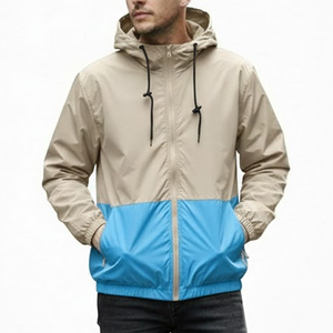 Men's Outdoor Windbreaker Jacket Breathable Lightweight Water Resistant Hooded Men Windbreaker Jackets For Sale - Product Image 1