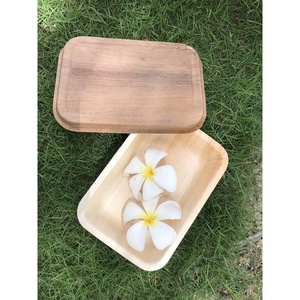 Assiettes jetables en feuilles de palmier carrées, lot de 3 tailles, pour usage occasionnel à emporter, écologiques, compostables, compatibles congélateur et lave-vaisselle, pour fêtes - Product Image 6