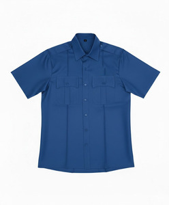 Chemise de travail pour homme, manches courtes, coton haute visibilité, impression sérigraphique, logo personnalisé, confortable, été, industrie. - Product Image 5