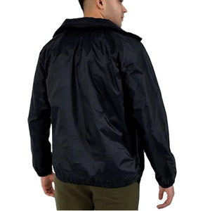 Veste coupe-vent réversible pour homme, 100 % polyester, grande taille, avec capuche, logo personnalisé, écologique, respirante, unie, avec fermeture éclair - Product Image 5