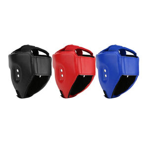 หมวกกันกระแทกสำหรับคิกบ็อกซิ่ง PU แบบครึ่งใบ ป้องกันศีรษะสำหรับคาราเต้ มวยไทย ฟรีไฟท์ MMA ซานด้า ฝึกซ้อม ผู้ชาย ระบายอากาศได้ดี ป้องกันอย่างมีประสิทธิภาพ - Product Image 4