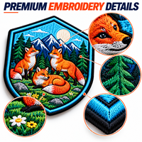 Écussons en tissu PVC personnalisés en gros, thermocollants, broderie 3D, badges appliqués pour vêtements, avec motifs floraux personnalisés