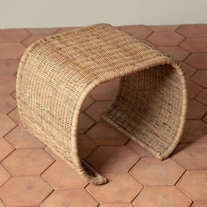 Best Choice High Quality Handcrafted Natural Rattan Waterfall Side <b>Table</b> Curved End <b>Table</b> Accent <b>Stool</b> Suitable For Living Room - Product Image 1