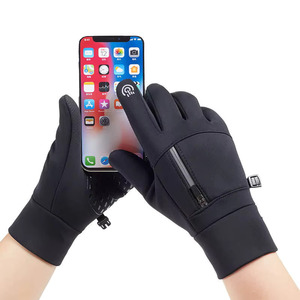 Gants d'hiver unisexes pour le cyclisme, imperméables au vent et à l'eau, antidérapants, en polyester et nylon, compatibles avec les écrans tactiles, chauds, pour la course à pied et la course en plein air - Product Image 2