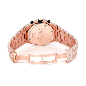 Montre Moissanite Iced Out VVS Diamant Hip Hop Cadran Premium Acier Inoxydable Quartz Homme Bracelet 20mm Verre Minéral - Product Image 5