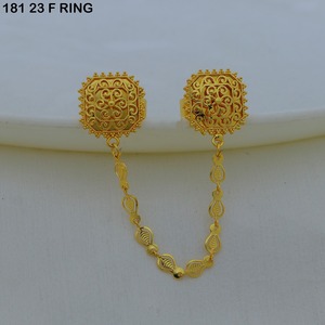 Arabic Fashionable Gold Plated Finger <b>Ring</b> With Tassel Layered Chain Double Arabic Special <b>Adjustable</b> <b>Ring</b> for Women and Girls - Product Image 1